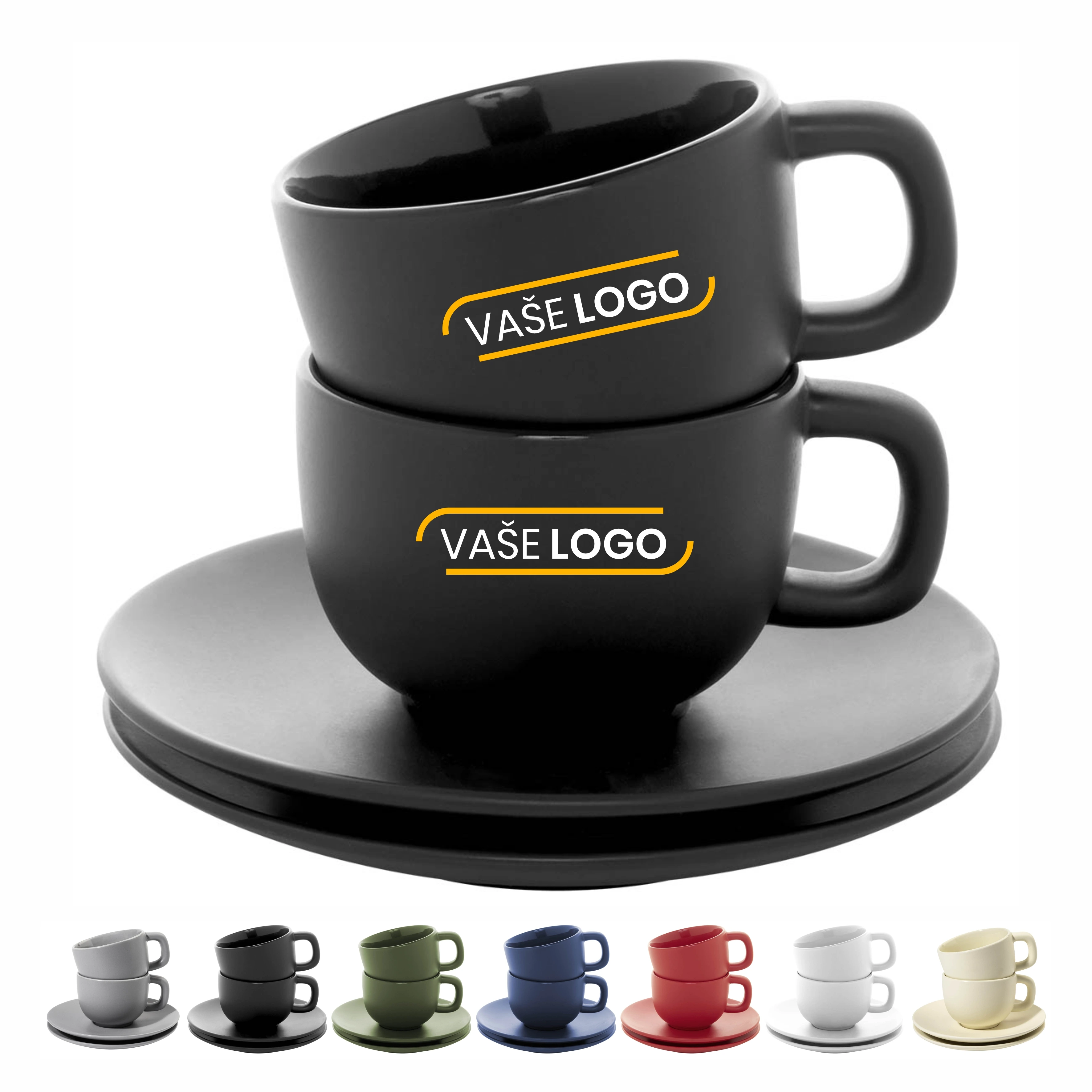 Šálky na kávu s vlastným logom - Cappuccino Caturra