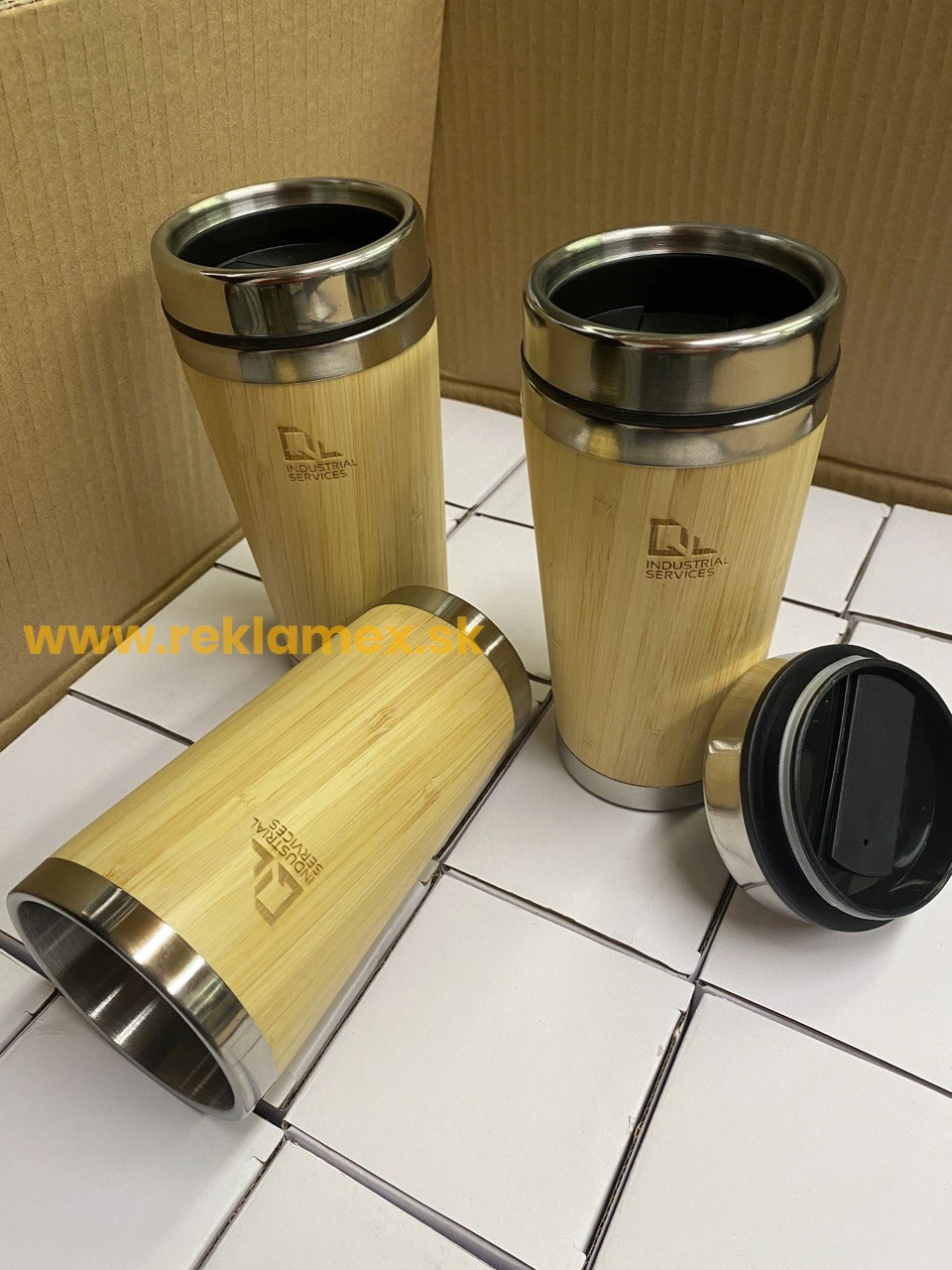 Reklamné bambusové termopoháre s potlačou - Bambo