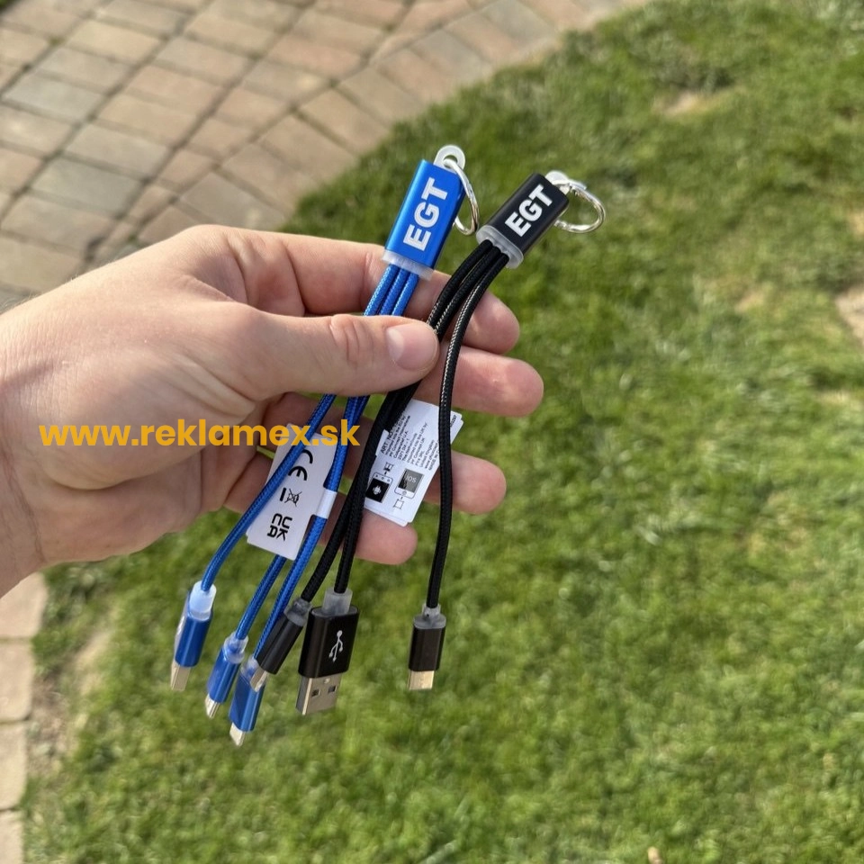 Reklamné USB nabíjacie káble s logom - Rafob 