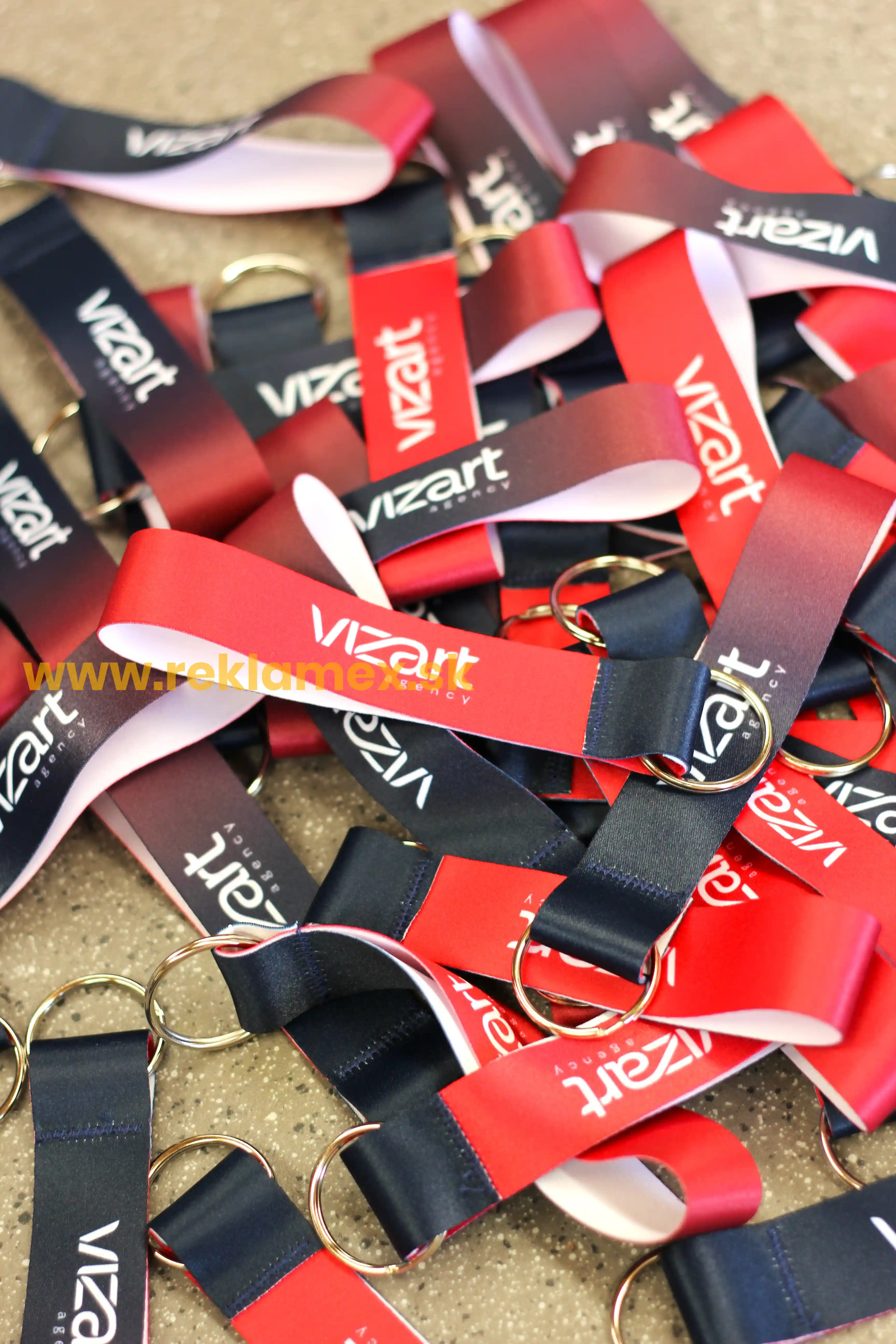 Reklamné šnúrky - kľúčenky s potlačou