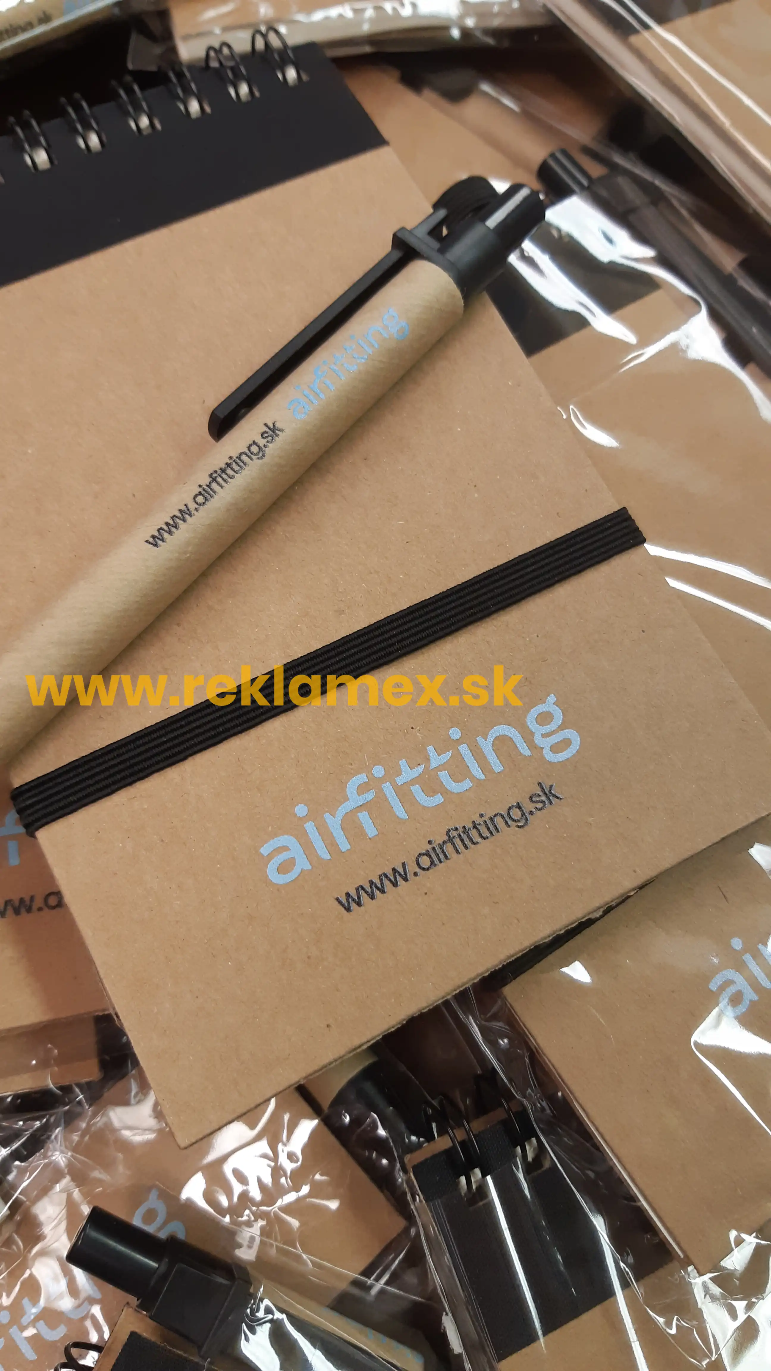 Reklamné ekologické poznámkové bloky s perom s potlačou