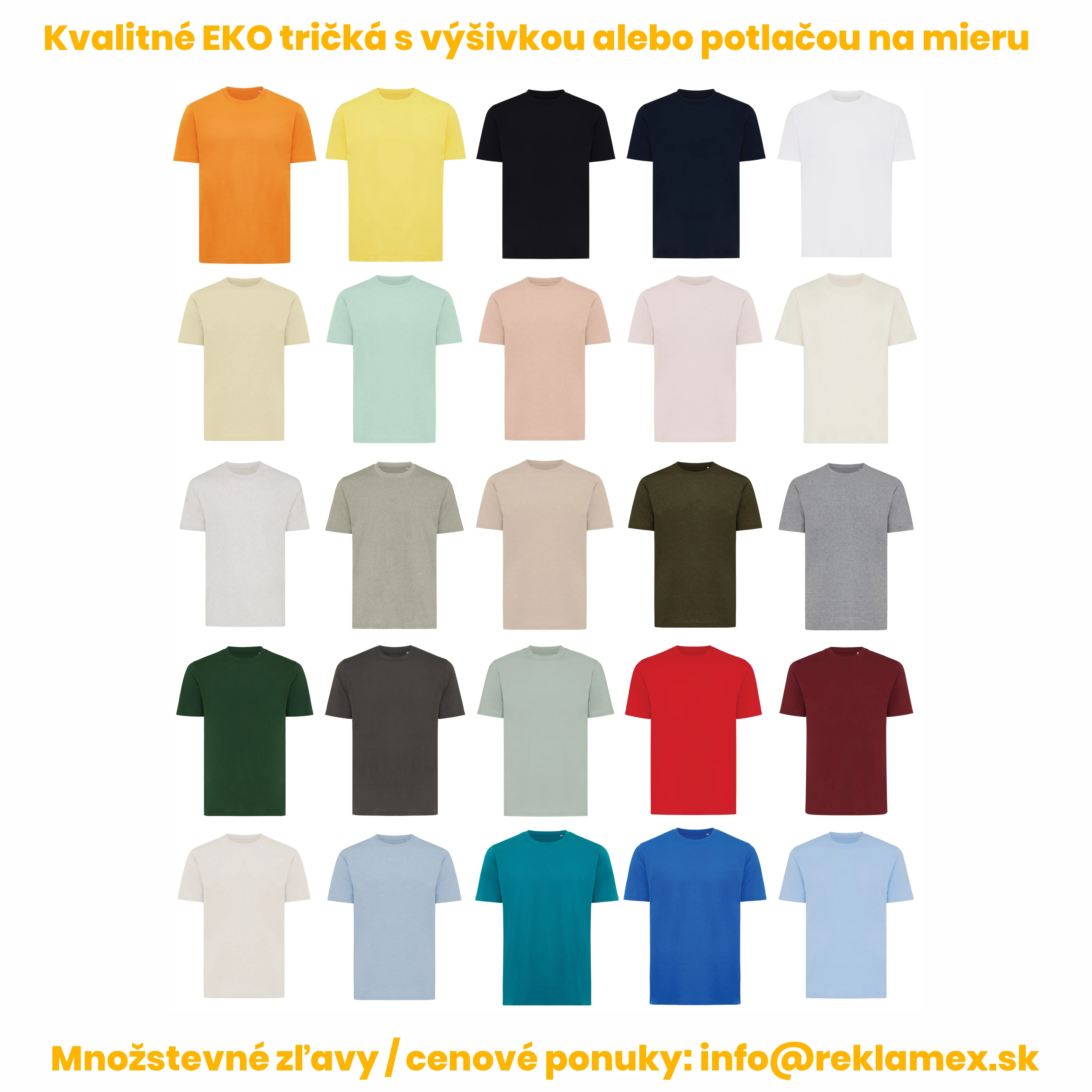 Prémiové ekologické tričká s potlačou loga - iqonic Sierra