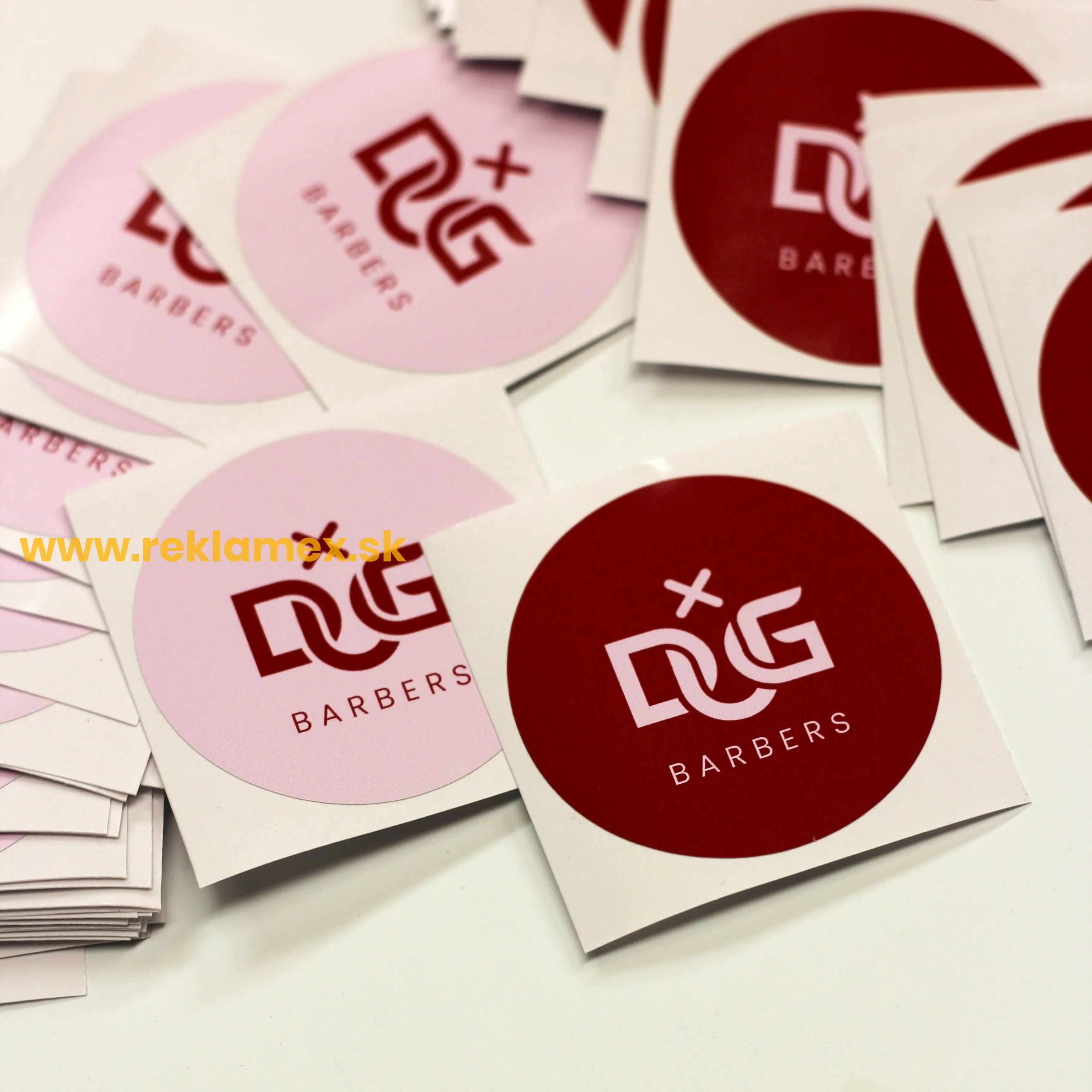 Reklamné plastové nálepky - okrúhle