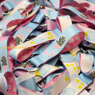 Reklamné šnúrky - kľúčenky s potlačou