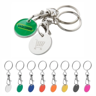 Reklamné prívesky na kľúče so žetónom s potlačou 