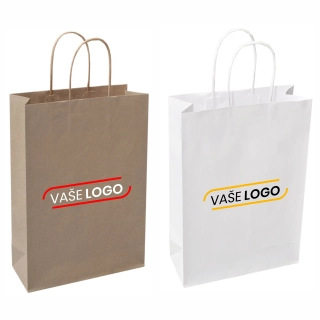 Reklamné papierové tašky s potlačou - 240x100x340 mm