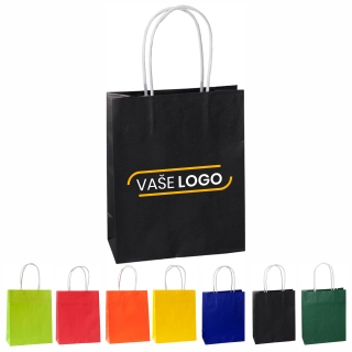 Farebné papierové tašky s logom