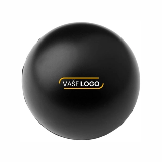 Reklamné čierne antistresové penové loptičky s potlačou