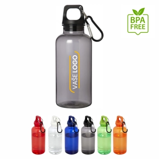 Reklamné plastové fľaše s karabínou s potlačou - Mediter