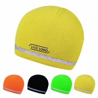 Reklamné reflexné zimné čiapky s výšivkou loga 