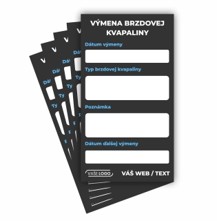 Servisné nálepky - výmena brzdovej kvapaliny