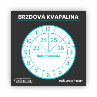 Servisné štítky - výmena brzdovej kvapaliny