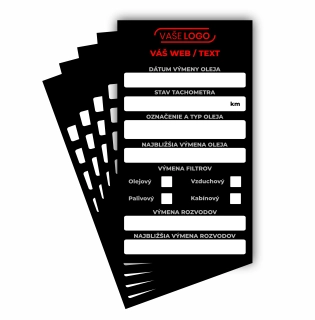 Servisné štítky - výmena oleja a rozvodov