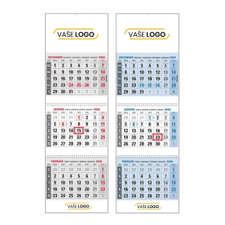 Reklamné nástenné kalendáre 2026 s potlačou - Klasik 3M