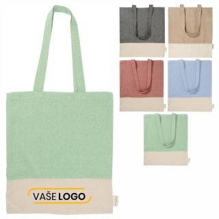 Dvojfarebné bavlnené tašky s logom - Konti