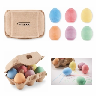 Reklamné kriedy v tvare vajíčok s potlačou 