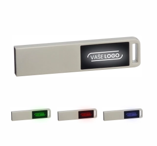 Reklamné LED USB kľúče s gravírovaním - Leder