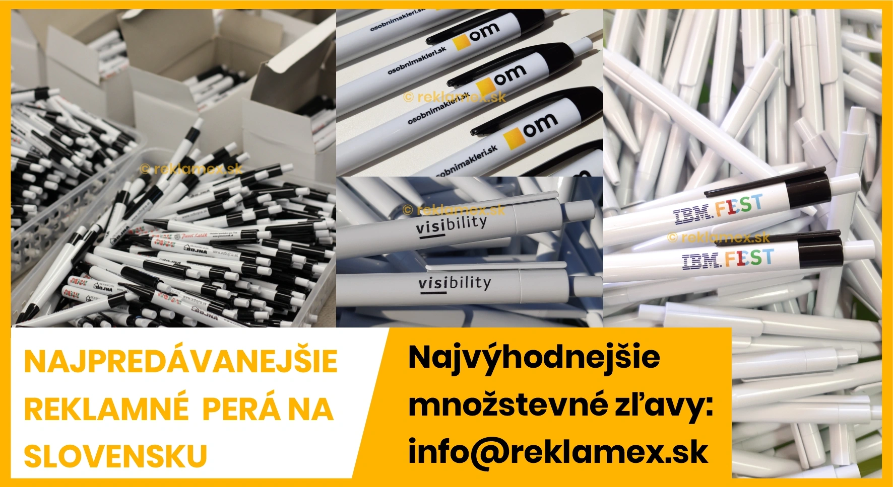 Lacne reklamne pera s potlacou 