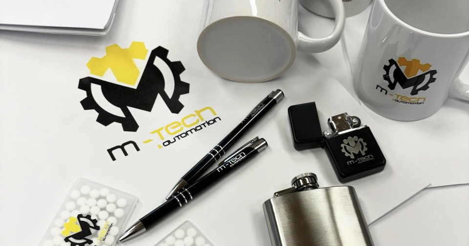 Reklamné predmety s logom pre firmu MTECH.