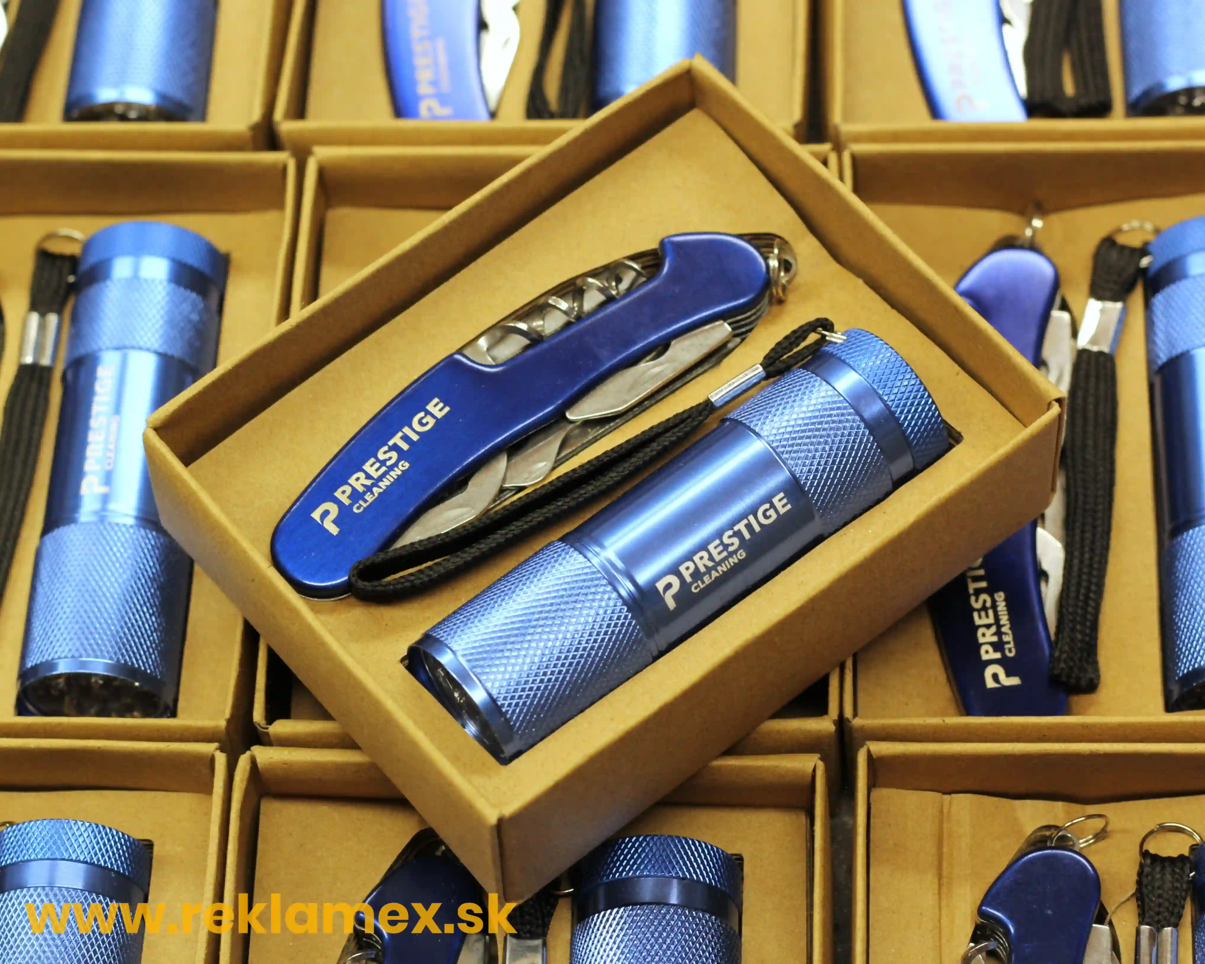Reklamné darčekové predmety s logom pre firmu prestige cleaning