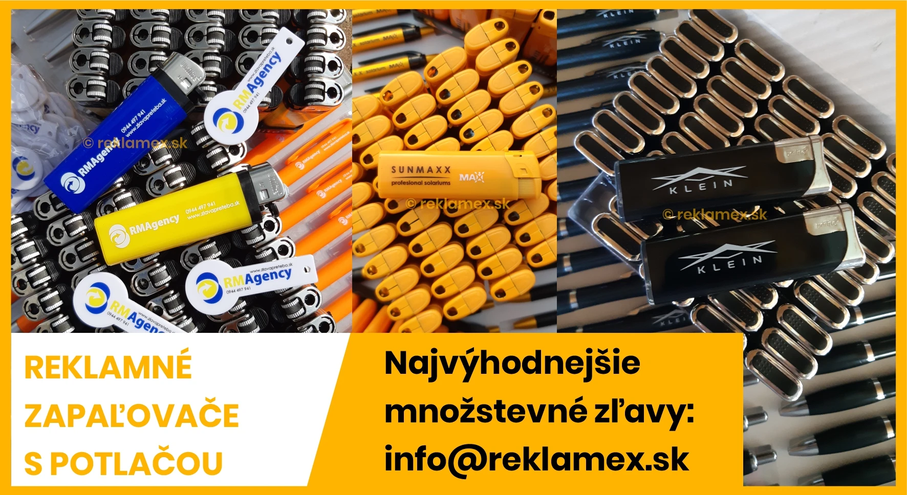 Reklamne zapalovace s potlacou v cene. 